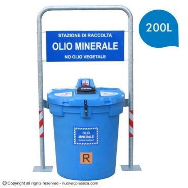 Olivia 200 contenitore per raccolta di oli minerali esausti ideale per isole ecologiche  