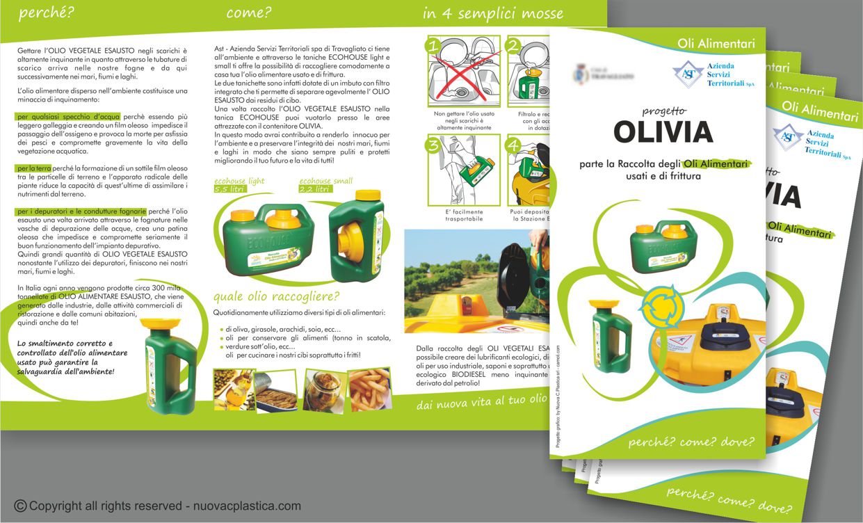 Progetto OLIVIA - parte la Raccolta Differenziata degli Oli Alimentari